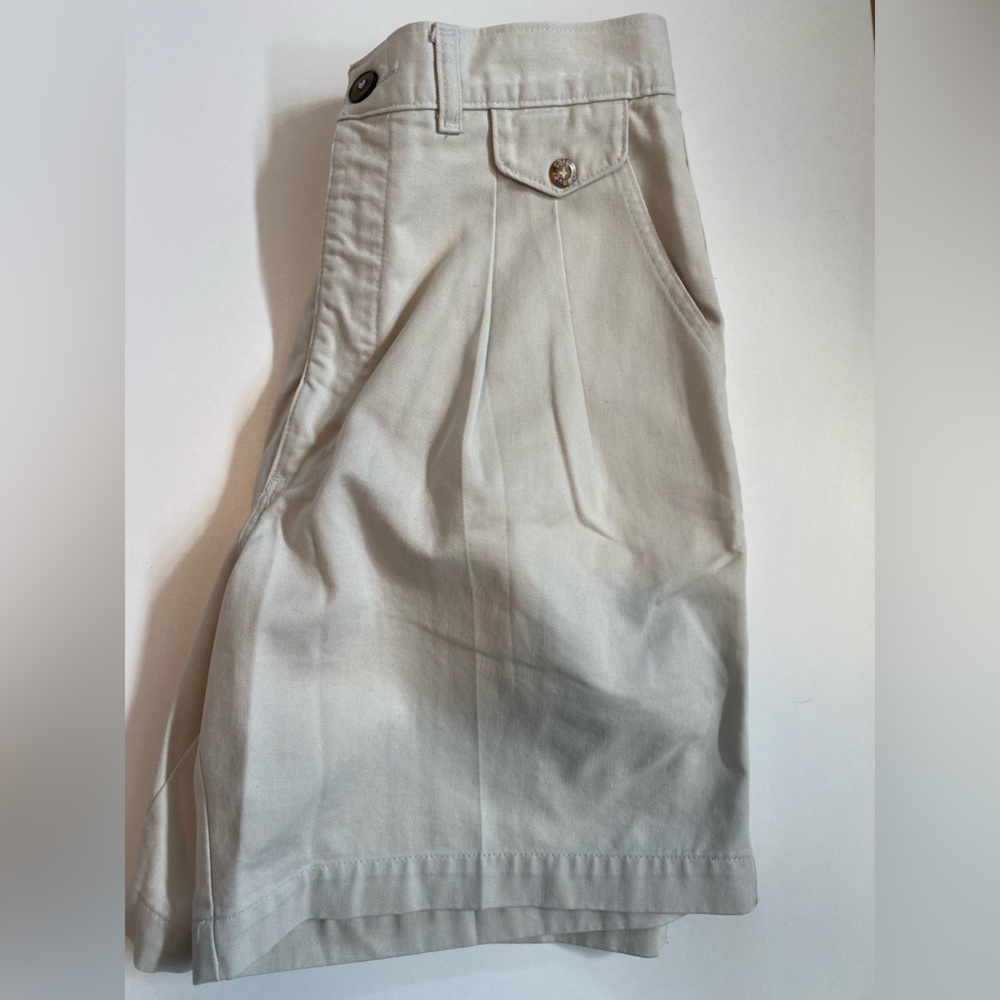 Denver Hayes Cream High Waist Shorts